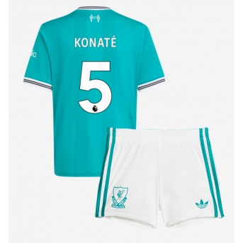 Billige Fotballdrakt Liverpool Ibrahima Konate #5 Replika Tredjedraktsett Barn 2025-26 Kortermet (med bukser)